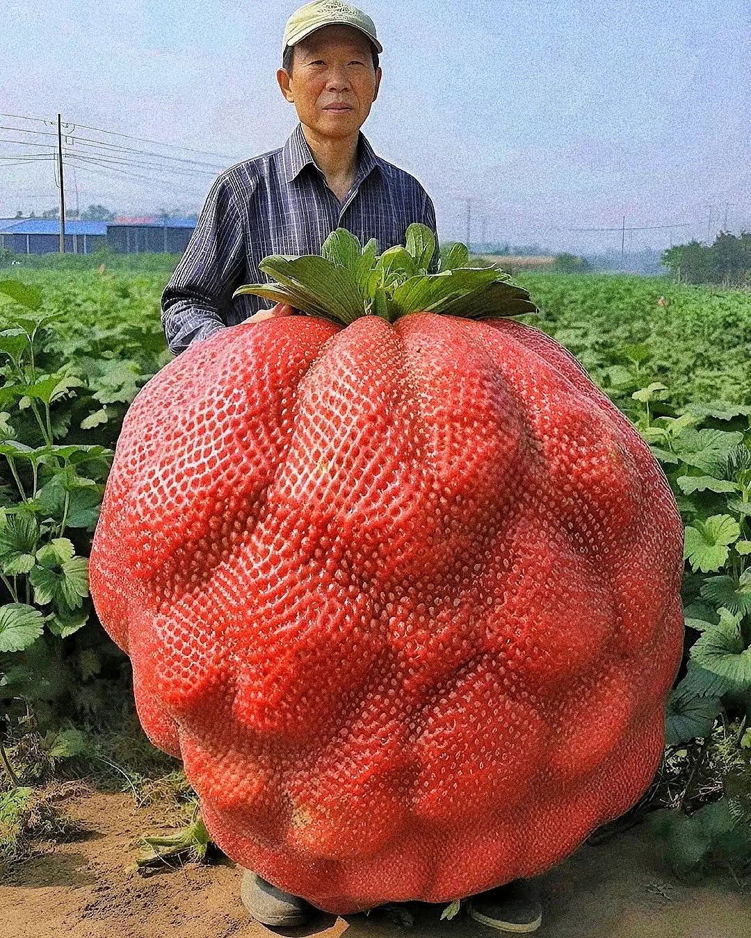 Frutas Gigantes Cultivadas por Trabajadores Agrícolas Apasionados
